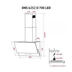 Вытяжка кухонная Perfelli DNS 6252 D 700 WH LED Фото 10