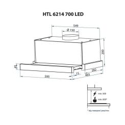 Вытяжка кухонная Minola HTL 6214 BL 700 LED Фото 11