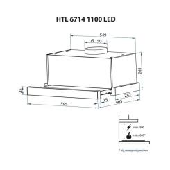 Вытяжка кухонная Minola HTL 6714 I 1100 LED Фото 7