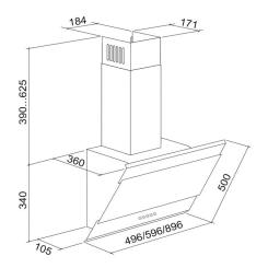 Вытяжка кухонная Eleyus Focus 700 50 WH Фото 9