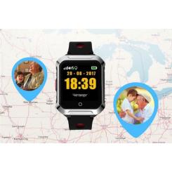 Смарт-часы GoGPS М02 Black Телефон-часы с GPS треккером Фото 3