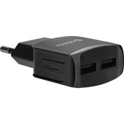 Зарядное устройство Defender EPA-13 black, 2xUSB, 5V/2.1A, package Фото 1