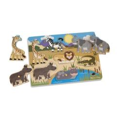 Развивающая игрушка Melissa&Doug рамка-вкладыш Сафари Фото 1