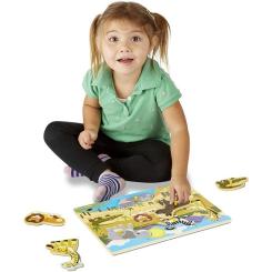 Развивающая игрушка Melissa&Doug рамка-вкладыш Сафари Фото 2