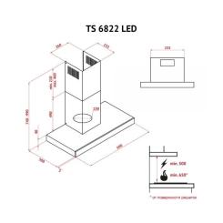 Вытяжка кухонная Perfelli TS 6822 I/BL LED Фото 10