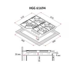 Варочная поверхность Perfelli HGG 61694 WH Фото 9
