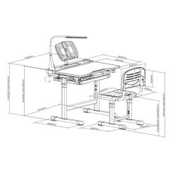 Парта со стулом FunDesk Bellissima blue Фото 9