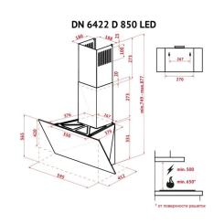 Вытяжка кухонная Perfelli DN 6422 D 850 IV LED Фото 10