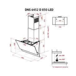 Вытяжка кухонная Perfelli DNS 6452 D 850 BL LED Фото 11