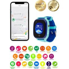 Смарт-часы Amigo GO005 4G WIFI Kids waterproof Thermometer Blue Фото 5