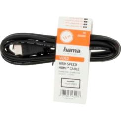 Кабель мультимедийный Hama HDMI M to HDMI M 1.5m black Фото 1