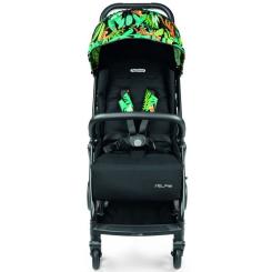 Коляска Peg-Perego Selfie Jaguars черная с рисунком тропики Фото 1