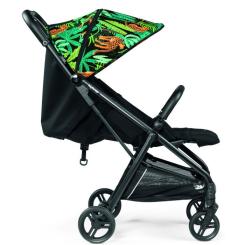 Коляска Peg-Perego Selfie Jaguars черная с рисунком тропики Фото 2