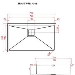 Мойка кухонная Weilor ERNST WRD 7745 Фото 8