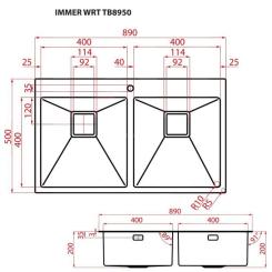 Мойка кухонная Weilor IMMER WRT TB8950 Фото 7