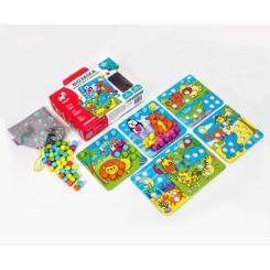 Развивающая игрушка Vladi Toys Мозаика деревянная Ферма Фото 1
