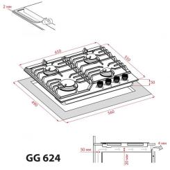 Варочная поверхность Weilor GG 624 WH Фото 11