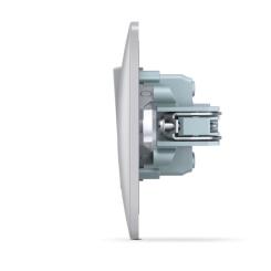 Выключатель Videx BINERA 3кл серебряный шёлк Фото 2