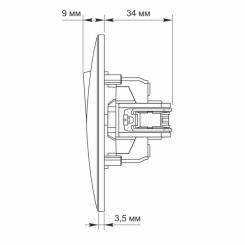 Выключатель Videx BINERA 3кл серебряный шёлк Фото 5
