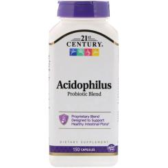 Пробиотики 21st Century Суміш пробіотиків Acidophilus, 150 капсул Фото