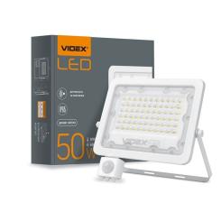Прожектор Videx LED 50W 5000K з датчиком руху Фото 4