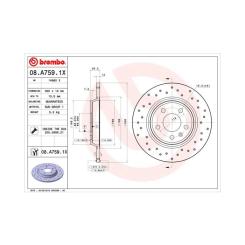 Тормозной диск Brembo 08.A759.1X Фото