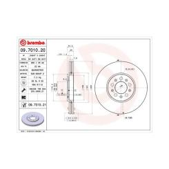 Тормозной диск Brembo 09.7010.21 Фото