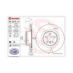 Тормозной диск Brembo 09.9372.21 Фото
