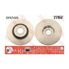 Тормозной диск TRW DF6742S Фото 2