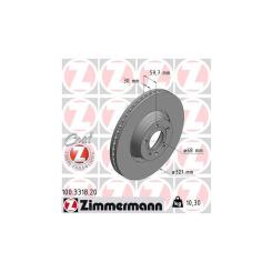 Тормозной диск ZIMMERMANN 100.3318.20 Фото