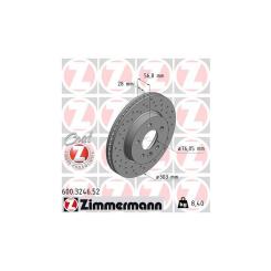 Тормозной диск ZIMMERMANN 600.3246.52 Фото