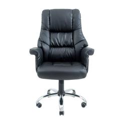 Офисное кресло Richman Конгрес хром к/з чорний Фото