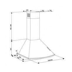 Вытяжка кухонная Eleyus Bora 1200 LED SMD 60 BG Фото 11