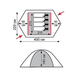 Палатка Tramp Rock 4 V2 Green Фото 11