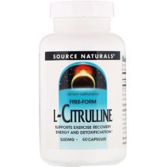 Аминокислота Source Naturals L-Цитруллин 500 мг, L-Citrulline, 60 капсул Фото