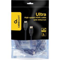 Кабель мультимедийный Cablexpert HDMI M to HDMI M 2.0m V2.1 Фото 2
