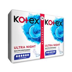 Гигиенические прокладки Kotex Ultra Night 14 шт. Фото 1