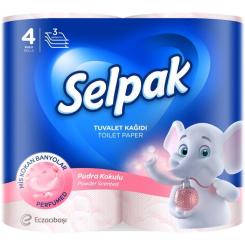 Туалетная бумага Selpak Perfumed Пудра 3 слоя 4 рулона Фото