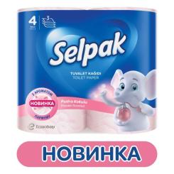 Туалетная бумага Selpak Perfumed Пудра 3 слоя 4 рулона Фото 1