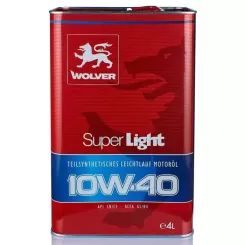 Моторное масло Wolver Super Light 10W-40, 4л Фото