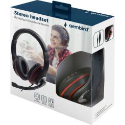 Наушники Gembird MHS-03-BKRD Black/Red Фото 4