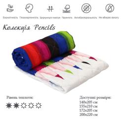 Одеяло Руно силіконова Pencils полегшене 172х205 см Фото 2
