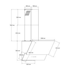 Вытяжка кухонная Pyramida ND 835 BL Фото 11