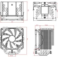 Кулер для процессора ID-Cooling SE-226-XT Black Фото 6