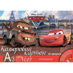 Цветной картон 1 вересня мелованного А3, 10 листов Фото 1