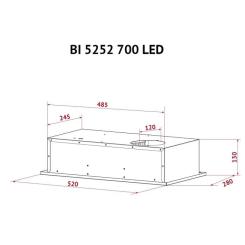 Вытяжка кухонная Perfelli BI 5252 I 700 LED Фото 10
