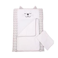 Пеленальный матрасик Верес Smiling animals white-grey (50*70) Фото
