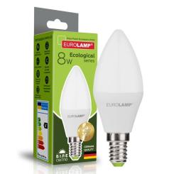 Лампочка Eurolamp LED CL 8W E14 4000K 220V Фото 1