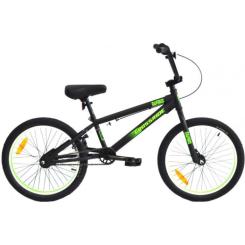 Велосипед Crossride BMX Maverick 20" рама-10" St Black/Green Фото