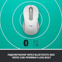 Мышка Logitech Signature M650 L Wireless LEFT Off-White Фото 4